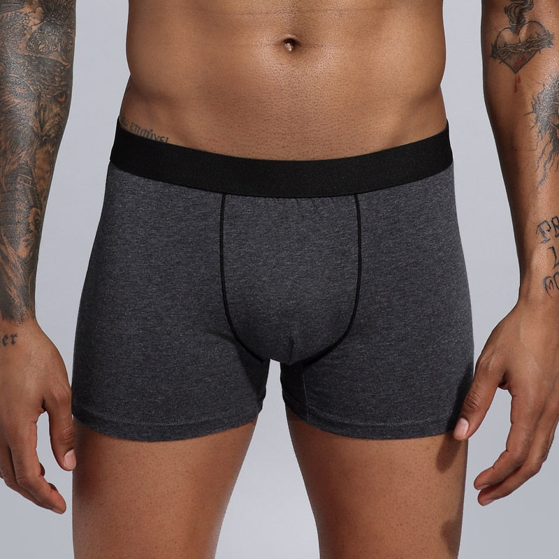 5pcs Boxershorts Herren, European Baumwolle Plus-Größe