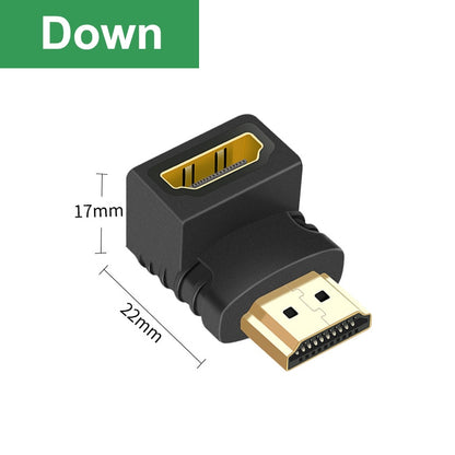 HDMI-kompatibler Adapter 90, 270 Grad rechts Stecker zu Buchse Konverter Extender für PS4 HDTV Projetor Laptop Monitor 1.4 Konverter