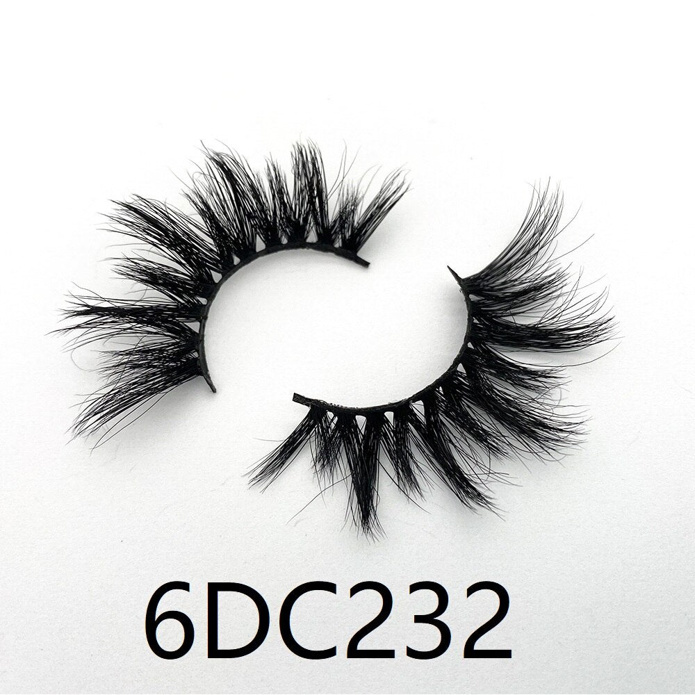 20 mm 3D echte Nerzwimpern, 6DC-Serie Wimpern, 18 mm bis 22 mm Länge