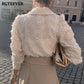 Damen Elegante Kerb Kragen, Quasten Shirts Blusen, Neue einreiher weibliche Workwear Shirts