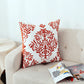 Kissenbezug mit niedlicher floraler geometrischer Stickerei, grün-gelber Kissenbezug für Sofa, Bett, schlichtes Zuhause, 45 x 45 cm
