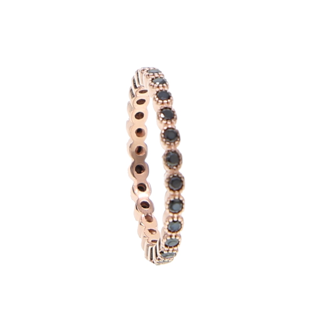 100% 925 Sterling Silber 7 Farben stapelbar Mode Mädchen Frauen Design Schmuck Geburtsstein Roségold Silber Mix Farbe cz Ring