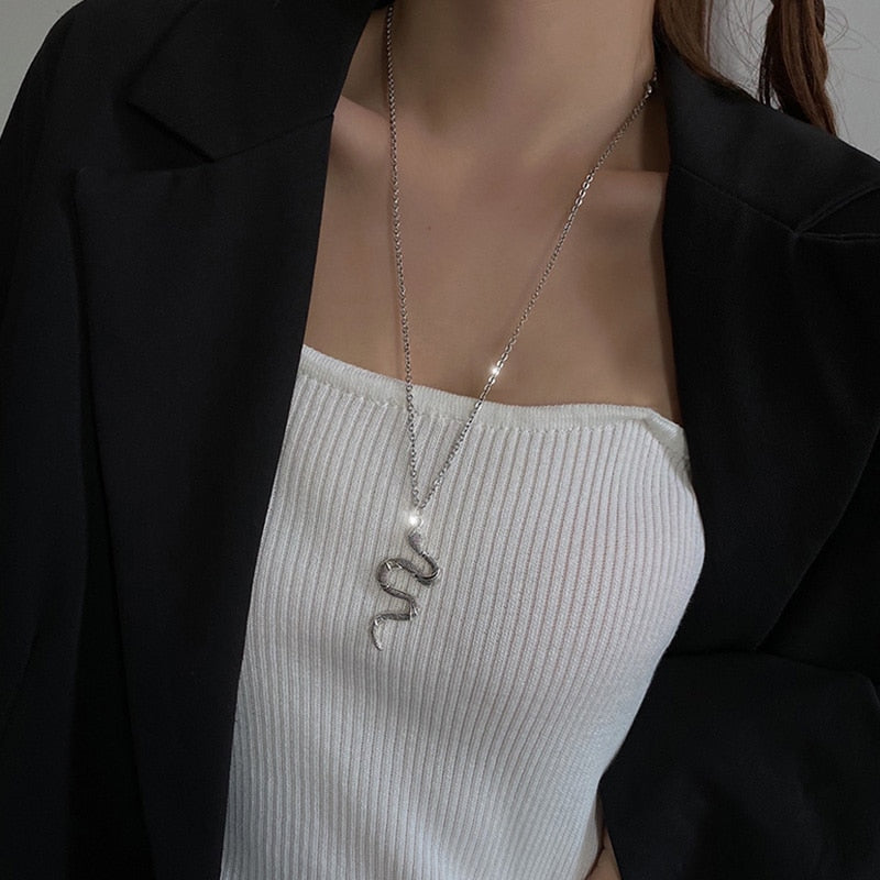 Anhänger Necklace Schlangenhalskette, Minimalistischen Stil Legierung