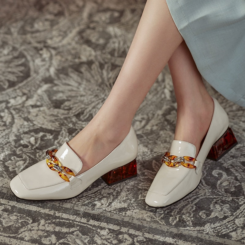 Concise Frauen High Heels Schuhe Echtes Leder Runde Zehe Schuhe für Frauen, Echtes Leder 2022