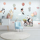 Cartoon-Ballon-Tiere-Wandaufkleber für Kinder, Kinderzimmer, Wanddekoration