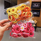 50Pcs/Set Frauen Mädchen 4cm / 2cm Bunte Nylon Elastische Haarbänder, Pferdeschwanz Halter, Gummibänder