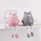 2PCS Nordic Puppe für Wohnzimmer Dekoration Kinderzimmer Dekoration Harz Puppe Hase Figur, Handwerk für Kinder Kinderzimmer Dekoration
