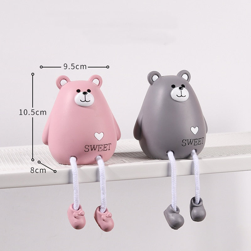 2PCS Nordic Puppe für Wohnzimmer Dekoration Kinderzimmer Dekoration Harz Puppe Hase Figur, Handwerk für Kinder Kinderzimmer Dekoration