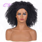 Hair Big Afro Kinky Curly Stirnband Perücken für Frauen Synthetisches Haar Perücken Turban Wrap Hair Style
