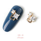 HNUIX 2Pieces 3D Metal Nail art Jewelry Japanese Nail Decorations Top Quality Crystal Manicure Zircon Diamond Charms Pendants