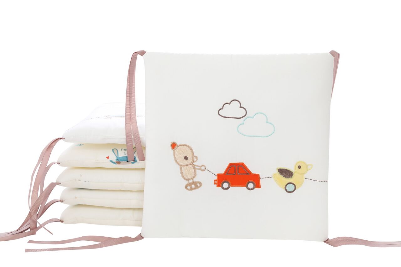 6 Stück/Set Kinderbett Nestchen Baby Kopfschutz in der Krippe, Babybett Schutz
