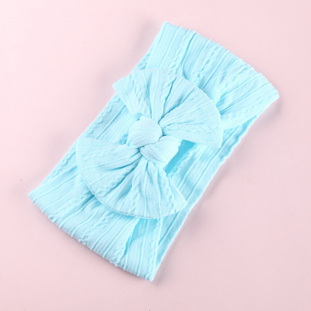 1Pcs Neugeborenes Baby Stirnband für Mädchen, elastisch Baby Schleifen, weiches Nylon Kinder Kopfbedeckung, Haarschmuck 32 Farben