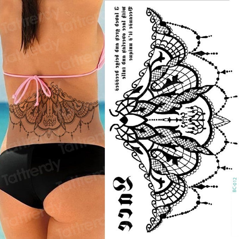 temporäre mode Tattoos-Schmuck, Körperaufkleber für Ägypten arabisch indische Sexy Tattoos-Muster