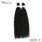 Afro Kinky Curly Hair Wave Synthetisches Haar Hitzebeständig Deep Wave Hair Bundles Extensions Braun 2Pcs / Lot 26Inch