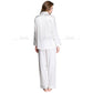 Damen Seidensatin Pyjama Set, Nachtwäsche Loungewear S, M, L, XL, 2XL, 3XL Plus Solid__Fit All Seasons