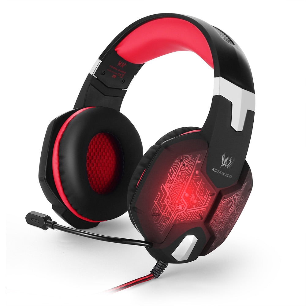 KOTION EACH PS4 Gaming Headset Deep Bass Stereo Casque Wired Game Earphones, Gaming Kopfhörer mit Mikrofon für PS4 PC Laptop