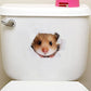 Katzen 3D-Wandaufkleber, Toilettenaufkleber, Lochansicht, lebendige Hunde, Badezimmer, für Heimdekoration, Tiere, Vinyl-Aufkleber, Kunst, Tapete, Poster