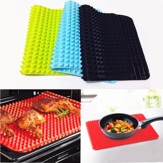 40x27cm Pyramide Backformen Pfanne 4 Farbe Antihaft Silikon Backmatten, Kochmatte Backblech für den Ofen