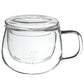 Arshen Hochwertiges, langlebiges 3-in-1-Set, 320 ml, klare, hitzebeständige Tee-Kaffeetasse mit Tee-Ei-Filterdeckel für das Heimbüro