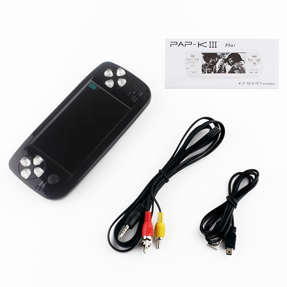 4,3-Zoll-tragbare Handheld-Spielekonsole 64-Bit-Video-Videospiel-Player Eingebautes 3000-Spiele-Kindergeschenk