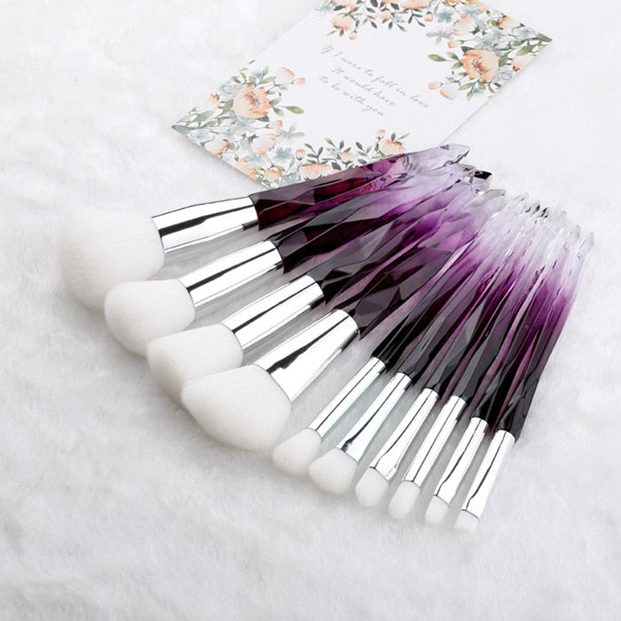Diamant-Make-up-Pinsel-Set Kosmetik-Rouge-Pinsel, Puder-Grundierungs-Pinsel