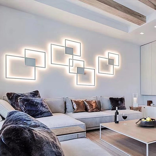 Zerouno LED-Wandleuchte, dekorative moderne DIY-Deckenleuchten für den Innenbereich, für Zuhause, Hintergrund, TV, Wandleuchten, Lounge, Wohnzimmer, Schlafzimmer