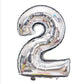 Gold-Silber-Metall-Latexballons 18, 30, 40, 50, 60, 70 Jahre Zahl, Alles Gute zum Geburtstag Jubiläum Partydekoration Erwachsener Folienballon Geschenk