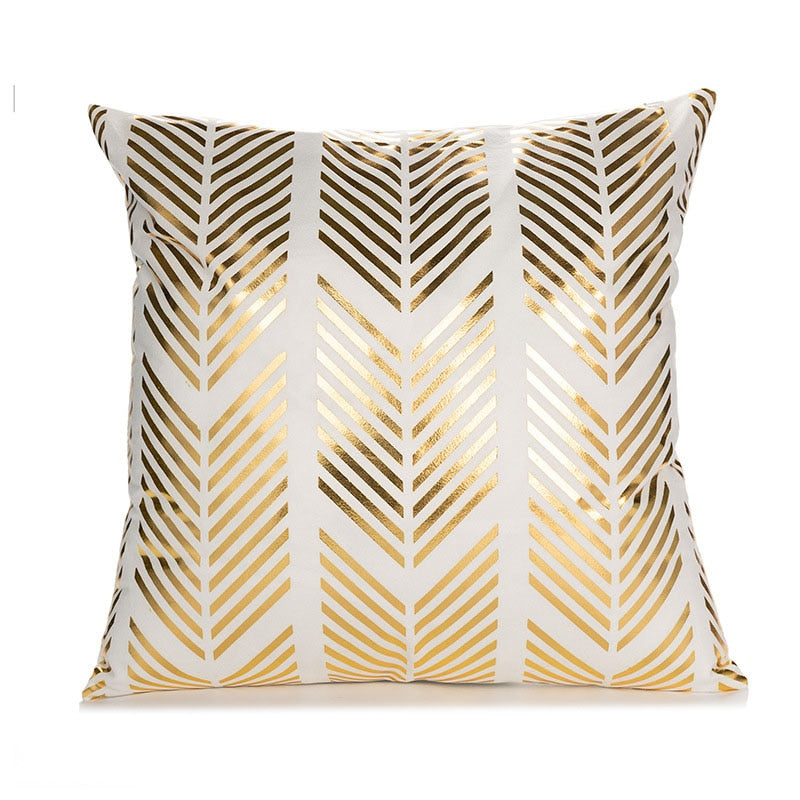 Geometrischer Kissenbezug, Schwarz Weiß Kissenbezug, Dekoratives Kissen Mode Golden Designer 45x45