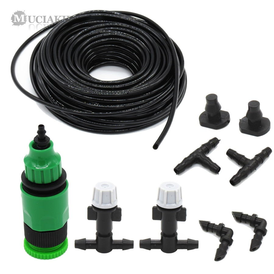 1 Kit Nebelbewässerung Bewässerungssystem,Tragbare Nebelkühlung Automatische Wasserdüse