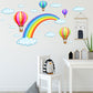 Cartoon Regenbogen Wolke Heißluftballon Wandaufkleber Für Kinder, Babyzimmer Dekoration