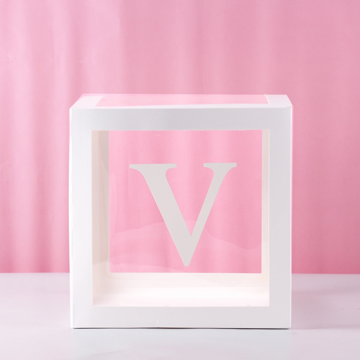 Staraise Transparent Letter A-Z Box Custom Baby Name Balloon Box Girl Boy Baby Shower Decorations Baby 1st Birthday Party Decor