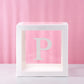 Staraise Transparent Letter A-Z Box Custom Baby Name Balloon Box Girl Boy Baby Shower Decorations Baby 1st Birthday Party Decor