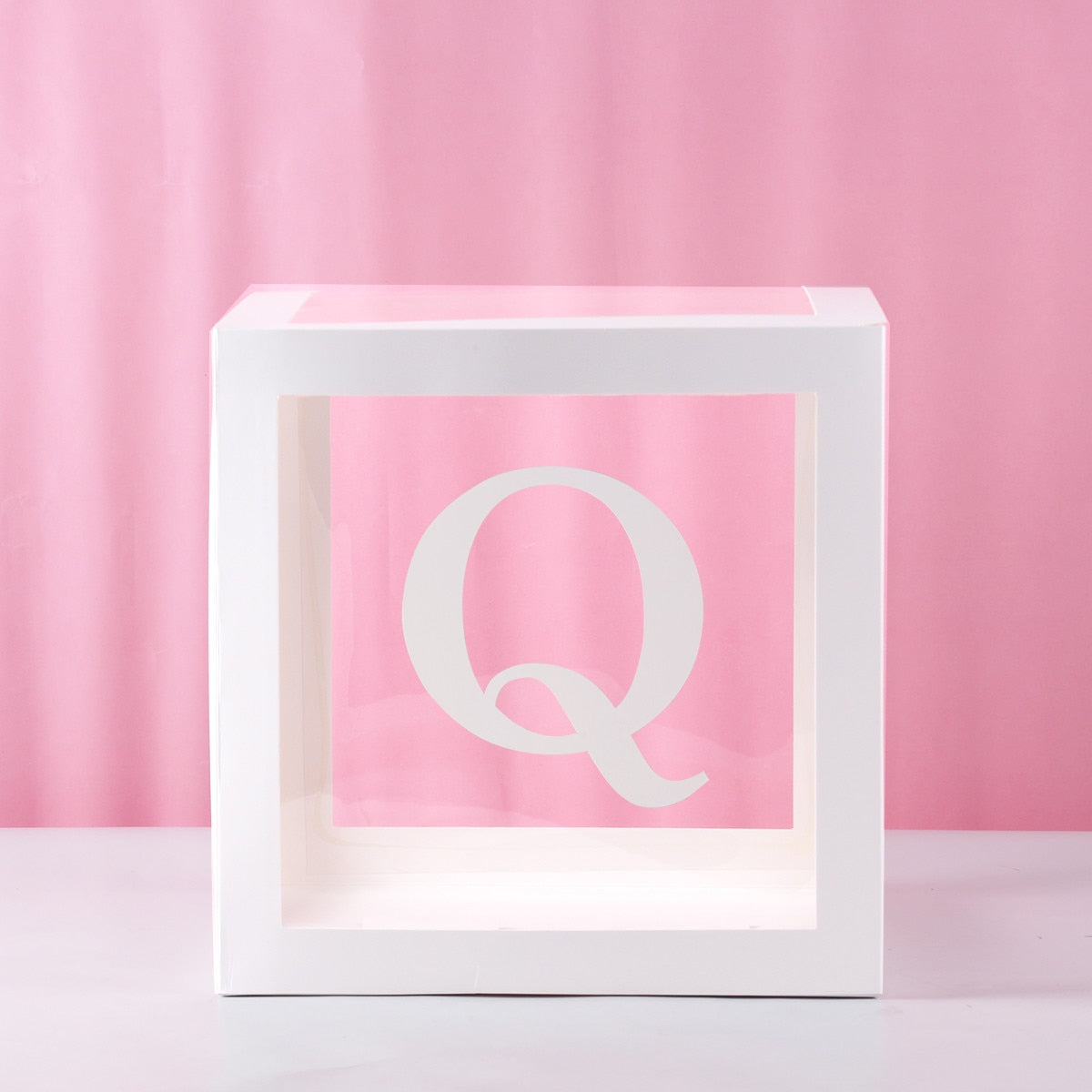 Staraise Transparent Letter A-Z Box Custom Baby Name Balloon Box Girl Boy Baby Shower Decorations Baby 1st Birthday Party Decor