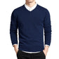 Varsanol Baumwollpullover Männer, Langarm Pullover Outwear V-Ausschnitt in 8 Farben