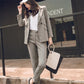 Damen-Hosen Anzug, Hohe Taille Bleistift Hose, Weibliche 2 Stück Blazer Set