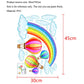 Cartoon Regenbogen Wolke Heißluftballon Wandaufkleber Für Kinder, Babyzimmer Dekoration