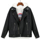 Herbst Winter Leder Jacke Übergroßen Freund Koreanischen Stil