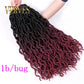 VERVES Synthetische Crochet Braids Faux Locs Curly 20 Zoll 24 Roots/Pcs,Afro Locs Twist Ombre Flechten Haarverlängerungen Burgund
