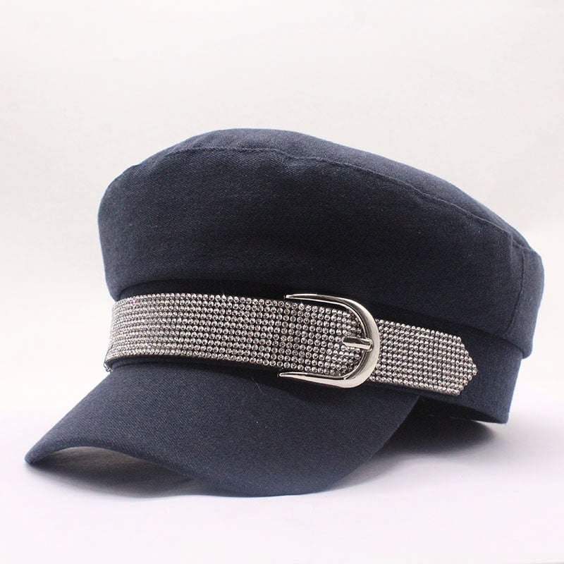 Baumwollhut frühling / winter mode für Frauen, britischer stil warme retro Zeitungsjungenmützen militärische achteckige kappe