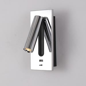 Moderne Bettlampe Innenwandlampe mit USB-Aufladung, Dekoration für Schlafzimmer, Lesebeleuchtung Hotelkopfteil 3W LED-Wandleuchte