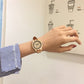 Neuer Stil Natur Bambus FrauenUhren, Kreative Arabische Ziffern Zifferblatt, Minimalistische Damenuhr, Lederband Holz Uhr Geschenk