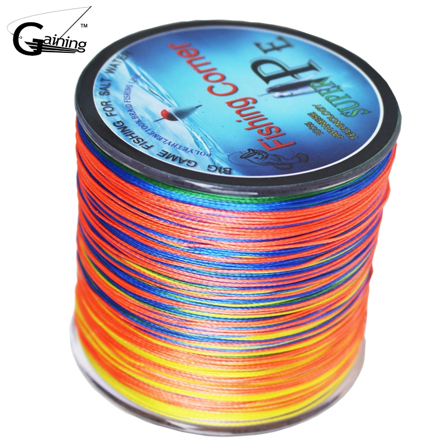 Geflochtene Angelschnur, 500 m, mehrfarbig, superstark, japanische Multifilament-PE-Geflechtschnur, 10, 20, 30, 40, 60, 80, 100 LB