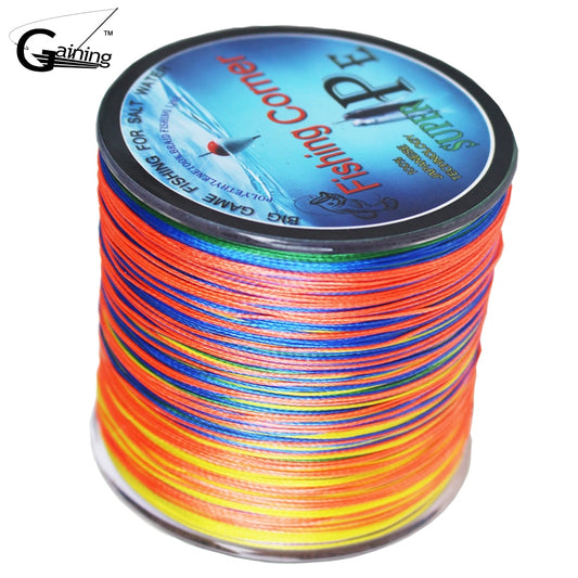 Geflochtene Angelschnur, 500 m, mehrfarbig, superstark, japanische Multifilament-PE-Geflechtschnur, 10, 20, 30, 40, 60, 80, 100 LB