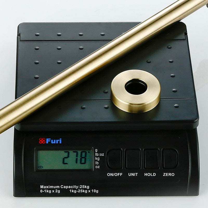 8/10/12-Zoll-Brausegarnitur aus massivem Messing, goldenes Handbrause-Set
