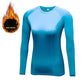 15% Elasthan Add Wool Damen-Fitness T-Shirt, Langarm  Workout Bluse