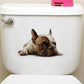 Katzen 3D-Wandaufkleber, Toilettenaufkleber, Lochansicht, lebendige Hunde, Badezimmer, für Heimdekoration, Tiere, Vinyl-Aufkleber, Kunst, Tapete, Poster