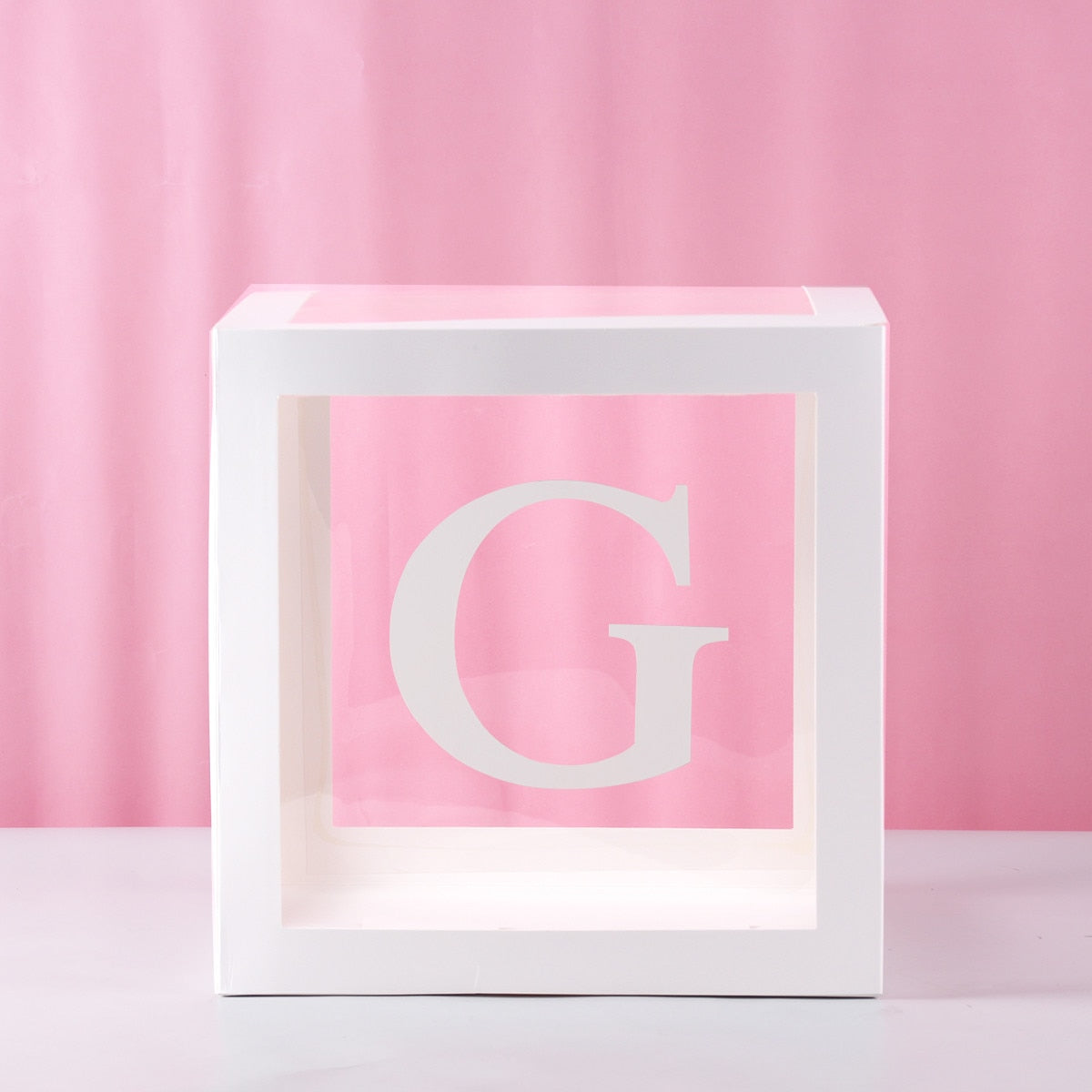 Staraise Transparent Letter A-Z Box Custom Baby Name Balloon Box Girl Boy Baby Shower Decorations Baby 1st Birthday Party Decor
