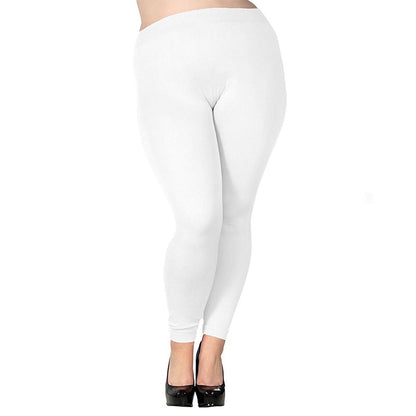 Frauen plus Größe Modal nahtlose hohe Taille Leggings in voller Länge dehnbar