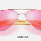 Ralferty Vintage Pilot Wood Sonnenbrille Herren & Damen UV400, Gradient Sonnenbrille