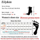 Eilyken Neue Punk Frauen Ankle Stiefel, High Heel Schwarz, Chelsea Booties Pumps